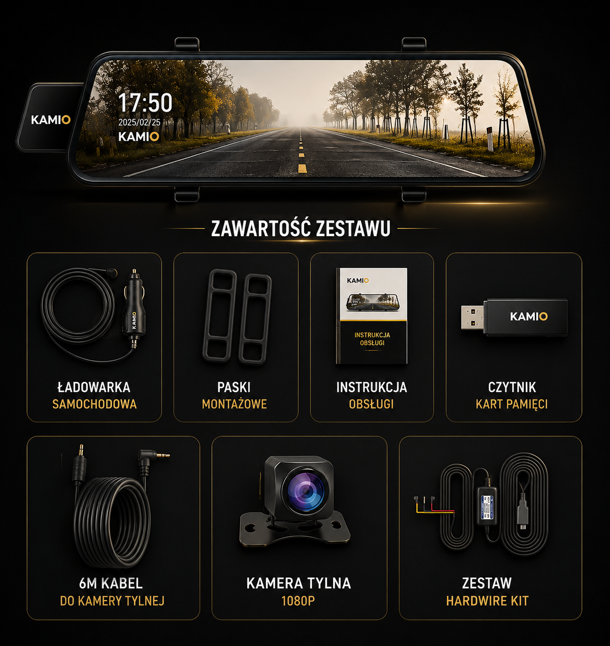 Kamio™ - Wideorejestrator 4K